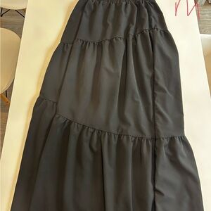 Elegant Black Tiered Skirt